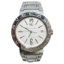 Orologio unisex Bulgari Bulgari BB Steel Quadrante bianco