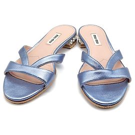 Miu Miu Pantofole con perline