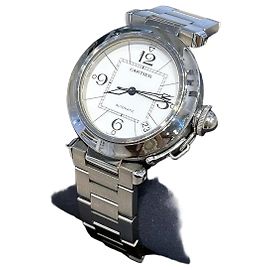 Pasha de Cartier Uhr aus Stahl