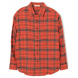 Camicia in cotone a quadri oversize - Céline