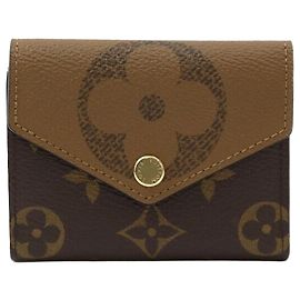 Louis Vuitton Cartera Zoe Monogram y Monogram Reverse Cartera Compacta Tarjetero