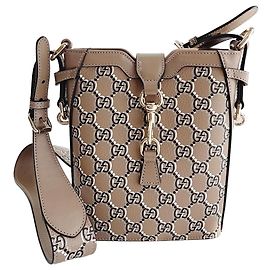 Gucci Kleiner GG Leder Eimerbeutel FADAC