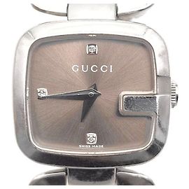 Gucci Reloj de acero y diamantes
