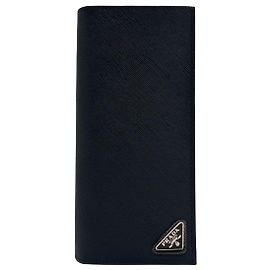 Prada Triangle Logo Saffiano Long Wallet QHH