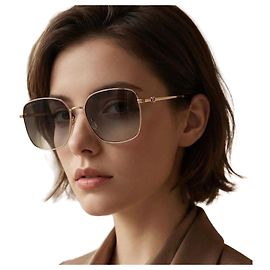 Gucci Gafas de sol Metal Oversized