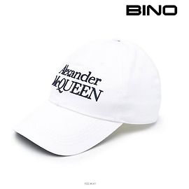 Alexander Mcqueen Boné de baseball em lona com logotipo