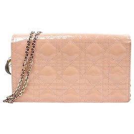 Dior Borsa a tracolla Lady WOC in vernice rosa