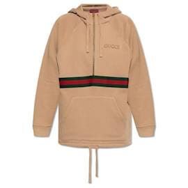 Vestido de jersey con capucha stamp: - Gucci