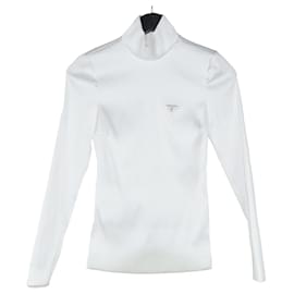 Langarmshirt aus Stretch-Satin mit Triangle-Logo - Prada