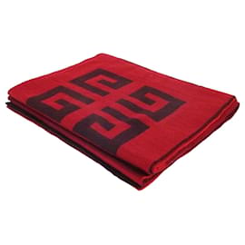 Sciarpa in lana rossa con motivo logo - Givenchy