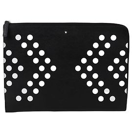 Montblanc Grande clutch portafoglio con zip nera