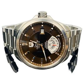 Tag Heuer Orologio Grand Carrera in acciaio marrone scuro