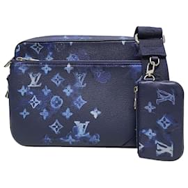 Louis Vuitton Borsa Messenger Blue Watercolor Monogram Trio