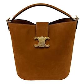 Borsa a secchiello Louise Medium Triope Camel - Céline