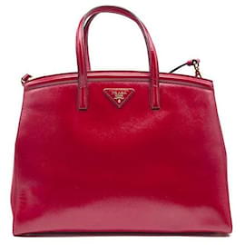 Prada Tote e borsa a tracolla in Saffiano Vernice