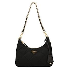 Mini borsa in nylon trapuntato con catena Réedition - Prada