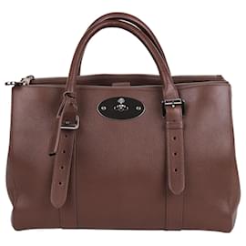 Borsa a tracolla media Bayswater Double Zip marrone - Mulberry