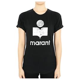 Etoile Coldi Logo Kurzarm T-Shirt (Schwarz/Silber) - Isabel Marant