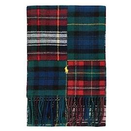 Bufanda de patchwork de cuadros Ponies con flecos - Ralph Lauren