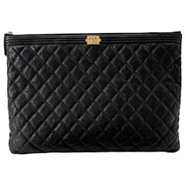 Clutch Caviar Gold Boy Large - Chanel