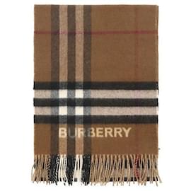 Sciarpa larga in cashmere a quadri con frange - Burberry