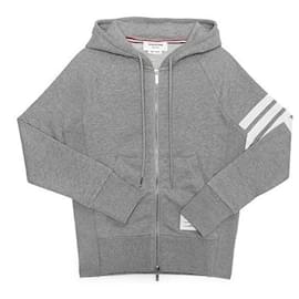 Kapuzenpullover Bar Stripe RWB Tab aus Loopback-Jersey für Herren - Thom Browne