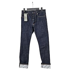 Denim de algodón azul Oblique Slim Fit - Dior