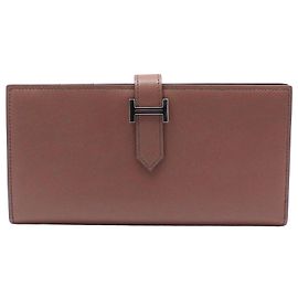 Hermès Cartera larga Swift Vian Silver sin usar