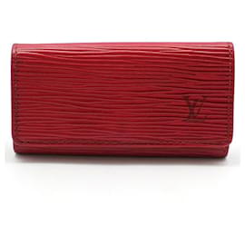 Louis Vuitton Porta llaves y monedero de múltiples clips en cuero Ep rojo