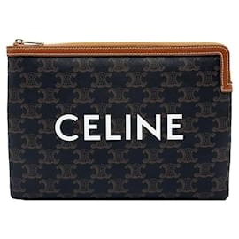 Clutch Pouch Small in Canvas Triomphe - Céline