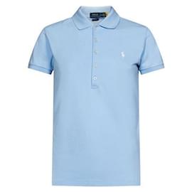 Polo Slim Fit mit besticktem Pony-Logo Himmelblau - Ralph Lauren