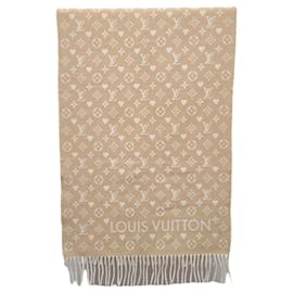 Dune Beige Game On Monogram Cashmere Muffler - Louis Vuitton