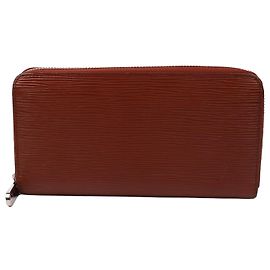 Louis Vuitton Langer Reißverschluss-Geldbörse Epi Brown für Damen