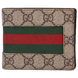 Gucci GG Supreme Stripe Men's Bifold Wallet