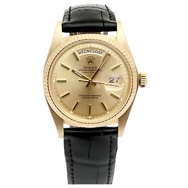 Rolex Orologio Day-Date da uomo in oro Vintage con cinturino in alligatore
