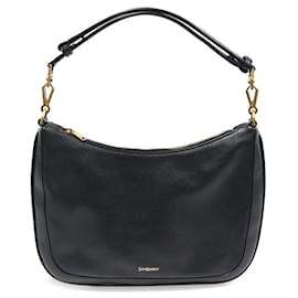 Saint Laurent Borsa Hobo a tracolla con stampa logo classico in nero