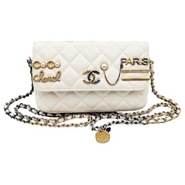 Chanel Pearl Strass Signature Flap Chain Crossbody Bag Serie