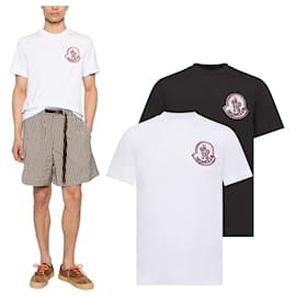 T-Shirt mit kurzen Ärmeln und besticktem Logo - Moncler
