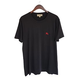 Burberry Camiseta de manga corta para hombre con bordado Black Knight