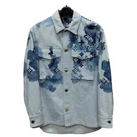 Louis Vuitton Giacca camicia in denim acquerello