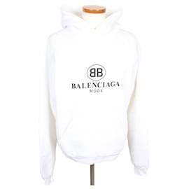 Fleece-Kapuzenpullover Weiß - Balenciaga