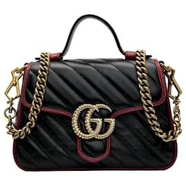 GG Marmont Matelassé Top Handle Bag Mini Handtasche - Gucci