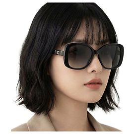 Gucci Gafas de sol de lujo en acetato negro oversize moda unisex