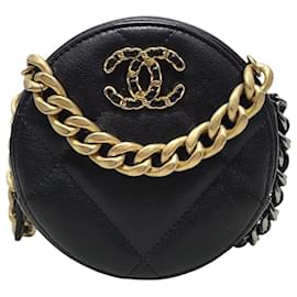 Chanel Serie di borse Tambourine con logo CC Oro e Nero