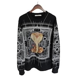Felpa nera con motivo serpente da uomo - Givenchy