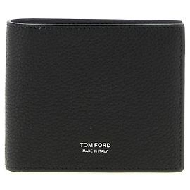 Tom Ford Portafoglio bifold classico in pelle granulata