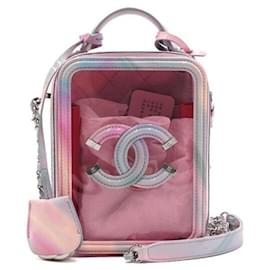 Chanel Borsa Tote Vanity in PVC filigranato multicolore, Edizione Limitata Stagionale, con borsa a tracolla con catena argentata crossbody