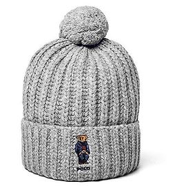 Ralph Lauren Berretto Polo Bear a coste con pompon