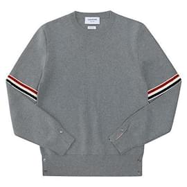 Grauer Strickpullover für Herren mit Milano-Stich - Thom Browne