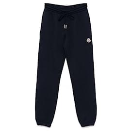Pantaloni sportivi in cotone con patch logo - Moncler